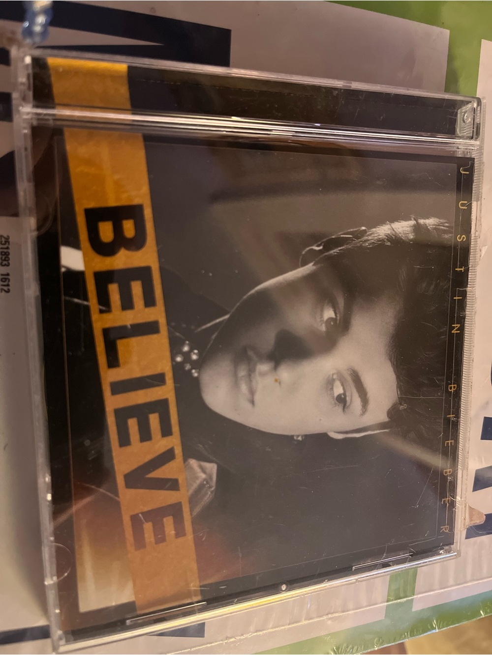 Justin Bieber CD Cover – Black & Gold Portrait
